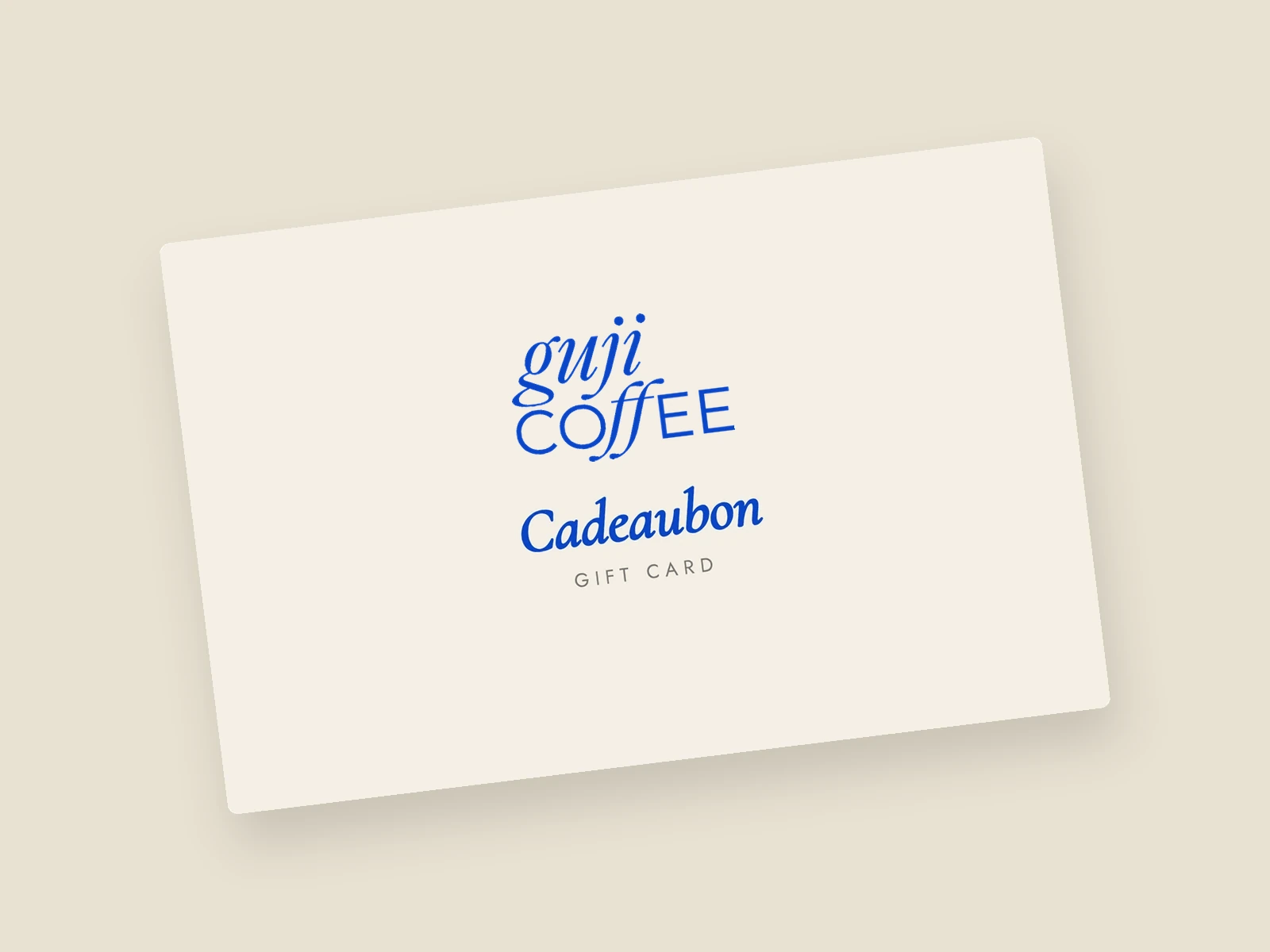Gift card for the Guji Coffee Kiosk on the Zoutkeetsplein